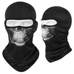 Mootorratta Balaclava Skull Print Moto kogu näomask Tuulekindel suusapea Kaelasoojendaja Jalgrattasõidu Biker Kapuuts Cap Meeste Kiivri Vooder цена и информация | Праздничные декорации | kaup24.ee