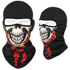 Mootorratta Balaclava Skull Print Moto kogu näomask Tuulekindel suusapea Kaelasoojendaja Jalgrattasõidu Biker Kapuuts Cap Meeste Kiivri Vooder цена и информация | Праздничные декорации | kaup24.ee