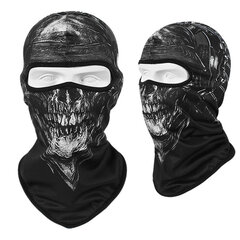 Mootorratta Balaclava Skull Print Moto kogu näomask Tuulekindel suusapea Kaelasoojendaja Jalgrattasõidu Biker Kapuuts Cap Meeste Kiivri Vooder цена и информация | Праздничные декорации | kaup24.ee