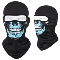 Mootorratta Balaclava Skull Print Moto kogu näomask Tuulekindel suusapea Kaelasoojendaja Jalgrattasõidu Biker Kapuuts Cap Meeste Kiivri Vooder цена и информация | Праздничные декорации | kaup24.ee