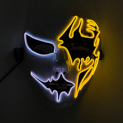 Neoonvalgusega LED-mask LED Halloweeni hirmutav mask Cosplay peo maski maski maskid Halloweeni kostüümid karnevali särava peo rekvisiidid цена и информация | Праздничные декорации | kaup24.ee