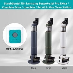 12 tükki VCA-ADB952 tolmukotid Samsung Bespoke Jet Pro Extra/Complete Extra/Complete/Pet Cordless Stick tolmuimeja jaoks цена и информация | Аксессуары для пылесосов | kaup24.ee