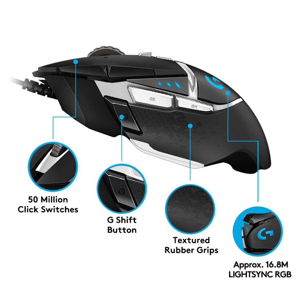 Logitech 910-005729, must hind ja info | Hiired | kaup24.ee