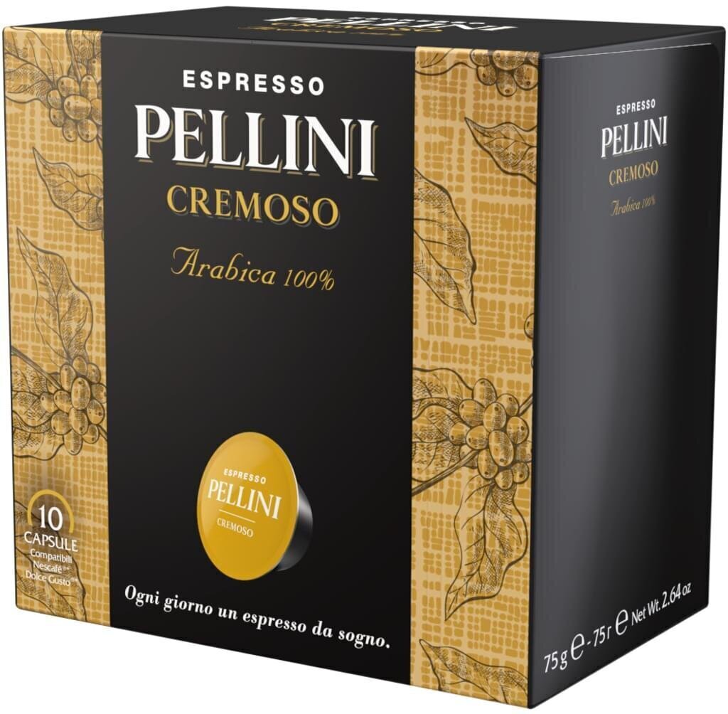 Kohvikapslid Pellini Cremoso Espresso, 10 tk hind ja info | Kohv, kakao | kaup24.ee