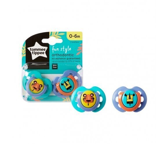 Lutt Tommee Tippee Fun 0-6 kuud, 2 tk, 433470 hind ja info | Lutid | kaup24.ee