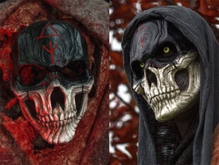 Mäng Bloody Warrior Skull Mask Halloween Horror Skull Mask Festival Adult Mask Cosplay Rekvisiidid цена и информация | Праздничные декорации | kaup24.ee