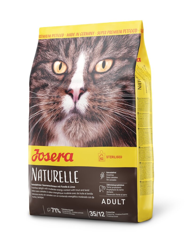 Josera forelli ja läätsedega Naturelle,10 kg hind ja info | Kuivtoit kassidele | kaup24.ee