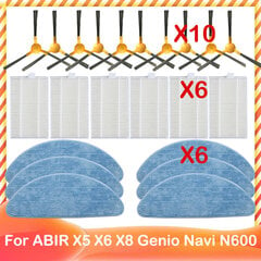 Ühildub ABIR X5 X6 Genio Navi N600 robottolmuimejaga varuosade lisatarvikute 3-harulise külgharja filtriga vaibapuhastusmasinad hind ja info | Oksapurustajad ja lehepuhurid | kaup24.ee