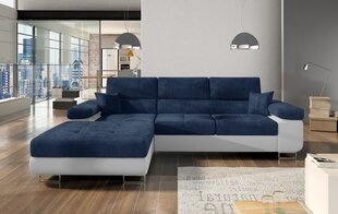 Мягкий угловой диван Armando, темно-синий/белый цена и информация | Угловые диваны | kaup24.ee