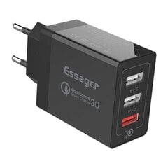 ESSAGER "FANGBO" черный 30W зарядное устройство (QC3.0 / 2XUSB) цена и информация | Зарядные устройства для телефонов | kaup24.ee