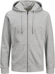 Meeste dressipluus JJEBASIC SWEAT ZIP 12182493 helehall melange hind ja info | Meeste pusad | kaup24.ee