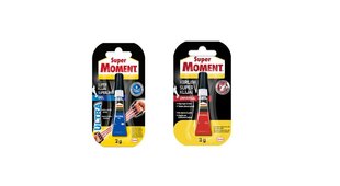 MOMENT Ultra Gel 2g ja Super MOMENT 3g universaalne liim eriti tugev fikseerimine, 2 tk цена и информация | Клей | kaup24.ee