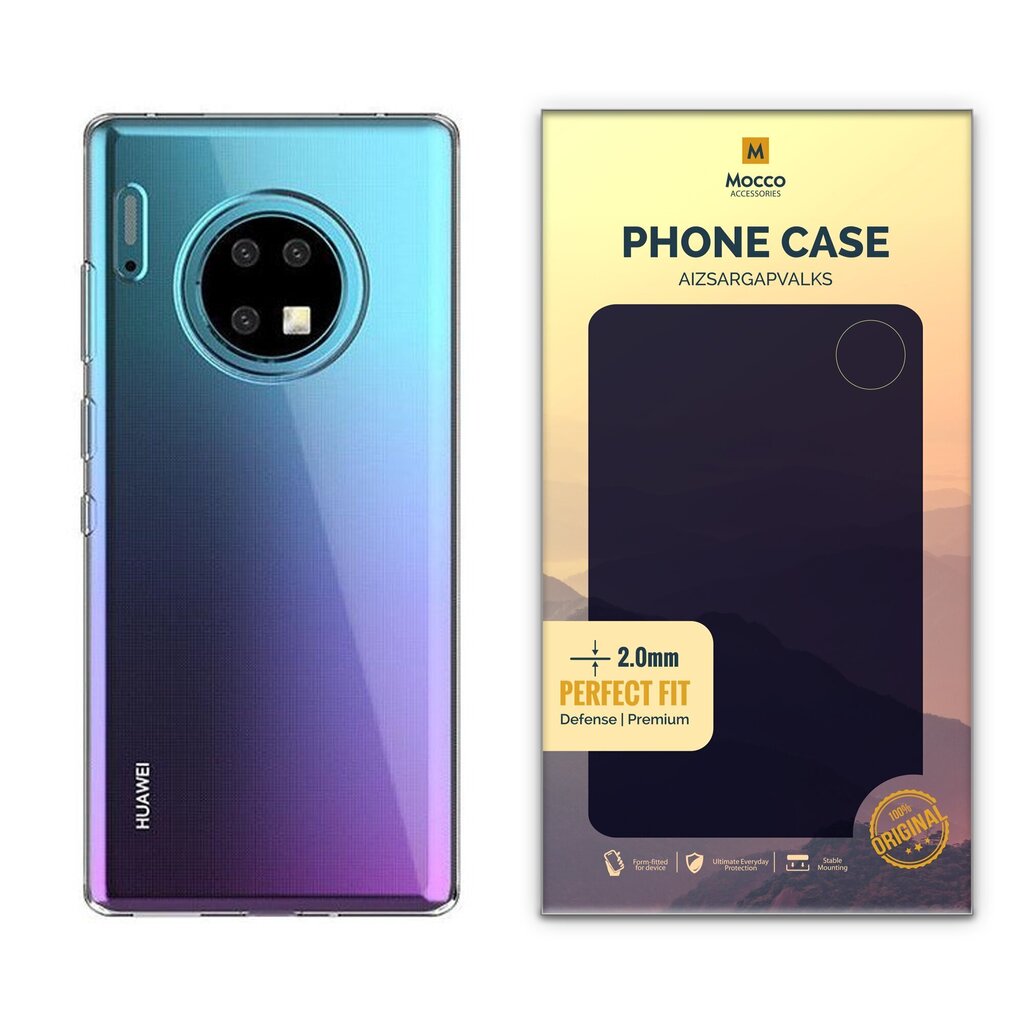 Telefoniümbris Mocco Original 2 mm telefonile Huawei Mate 30, Läbipaistev (EU Blister) цена и информация | Telefoni kaaned, ümbrised | kaup24.ee