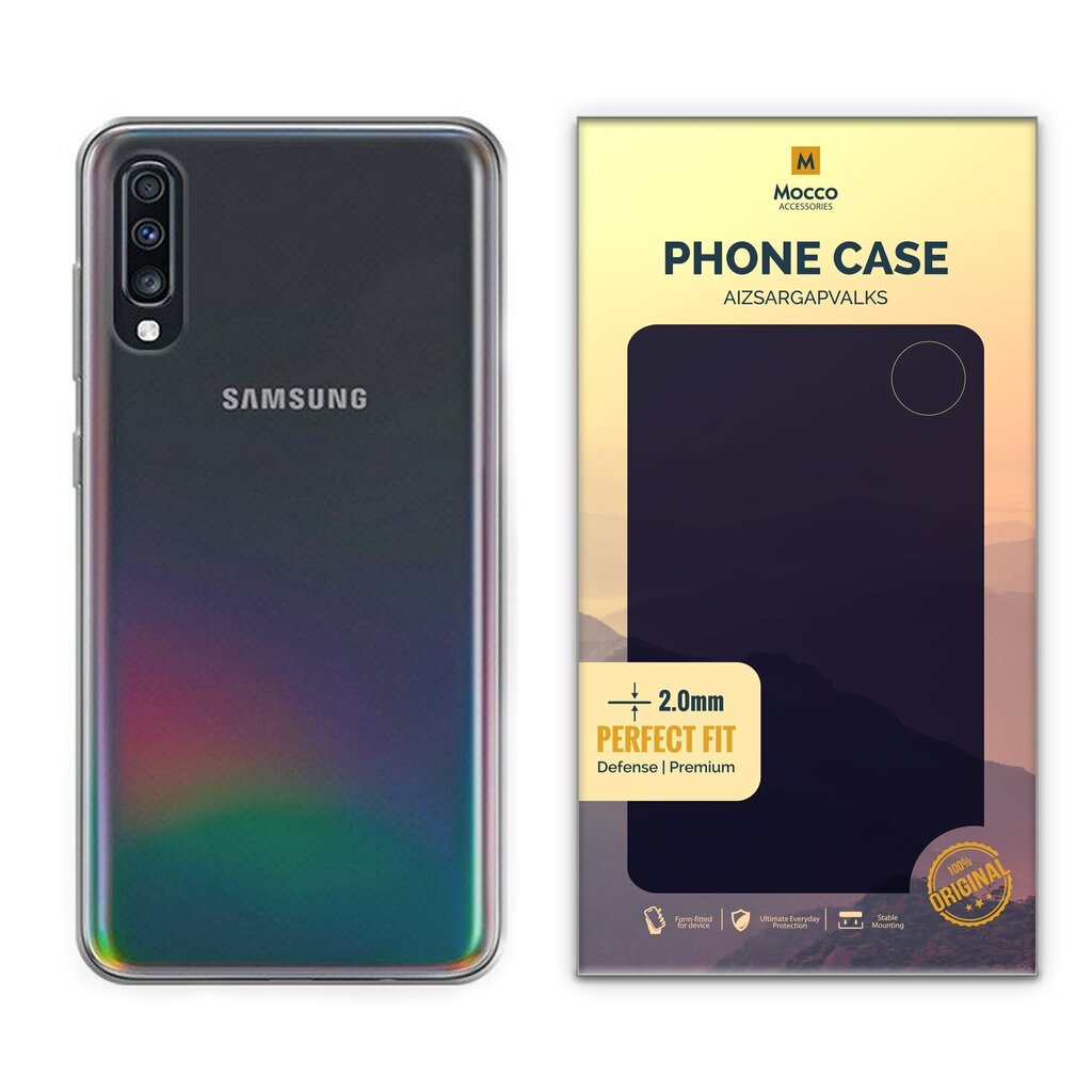 Telefoniümbris Mocco Original 2 mm telefonile Samsung A505 Galaxy A50, Läbipaistev (EU Blister) цена и информация | Telefoni kaaned, ümbrised | kaup24.ee