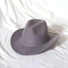 Fedora ühevärviline kauboimüts Rulläärega Kleepuv müts Sügis- ja talvemüts naistele Meeste välisjazzmüts Western Cowboy Hat hind ja info | Meeste sallid, mütsid ja kindad | kaup24.ee