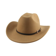 Kauboi müts Western Cowboy Cowgirl mütsid Cowboy mütsid meestele laia äärega khaki kohv must Briti top Sombrero Hombre Sombrero hind ja info | Meeste sallid, mütsid ja kindad | kaup24.ee