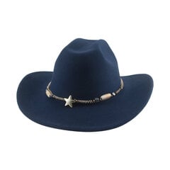 Cowboy Hat Western Cowboy Hat Cowgirl vabaaja jazzi mütsid meestele Solid Belt Band Khaki Coffee laia äärega Fedorase mütsid naistele Uus hind ja info | Meeste sallid, mütsid ja kindad | kaup24.ee