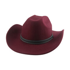 Kauboi müts Fedora mütsid naistele Fedora mütsid Western Cowboy Cowgirl vabaaja vöökleit pulmakaunistusega müts Sombreros Sombrero hind ja info | Meeste sallid, mütsid ja kindad | kaup24.ee