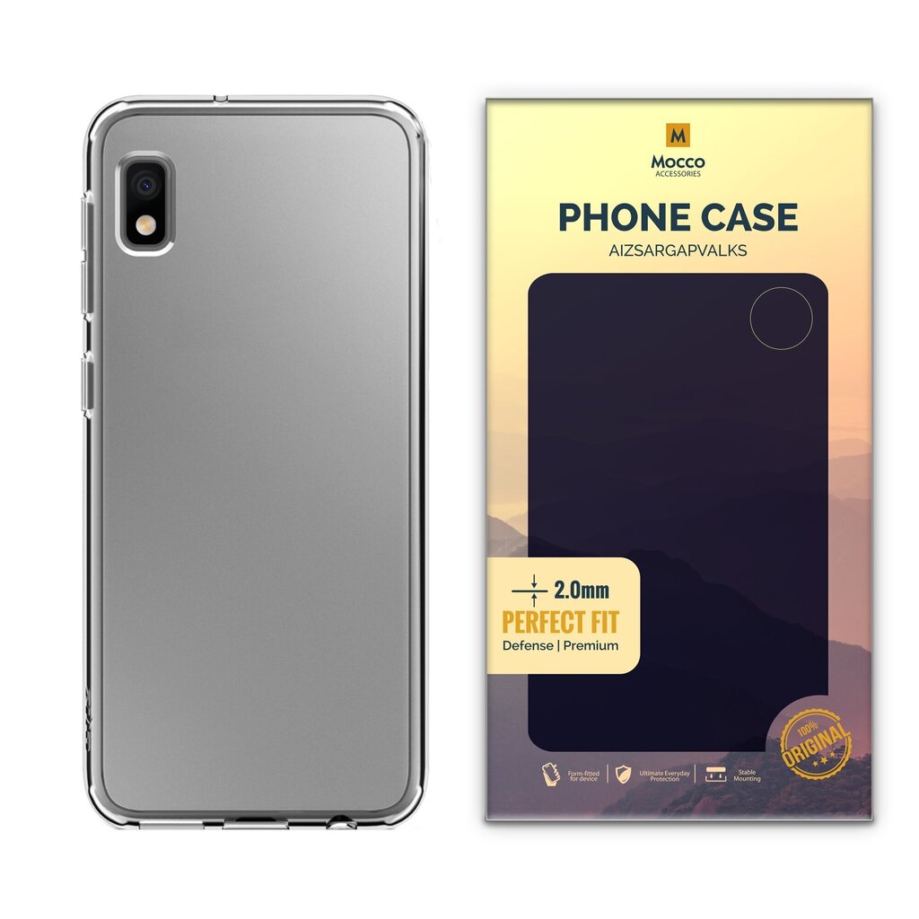 Telefoniümbris Mocco Original 2 mm telefonile Samsung A102 Galaxy A10E, Läbipaistev (EU Blister) цена и информация | Telefoni kaaned, ümbrised | kaup24.ee