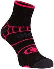 Велосипедные носки Avento для женщин Climayarn, черные / розовые цена и информация | Женские носки | kaup24.ee
