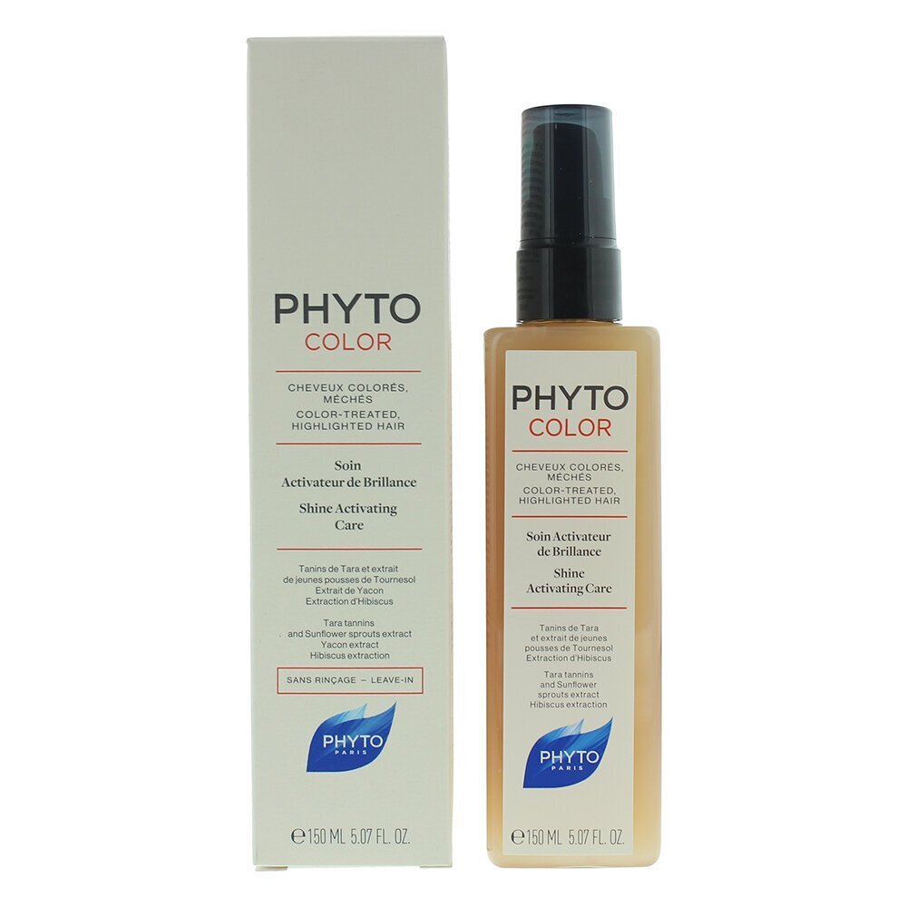 Sära andev vahend värvitud, heledatele juustele Phyto Color Shine Activating Care 150 ml hind ja info | Maskid, õlid, seerumid | kaup24.ee