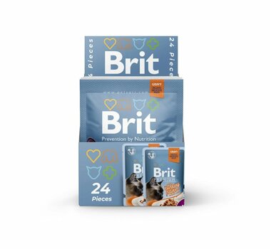 Brit Premium Cat Delicate консервы для кошек в мешке Turkey in Gravy 85g x 24шт цена и информация | Кошачьи консервы | kaup24.ee