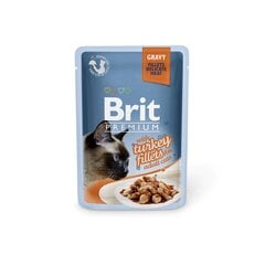 Brit Premium Cat Delicate консервы для кошек в мешке Turkey in Gravy 85g x 24шт цена и информация | Кошачьи консервы | kaup24.ee