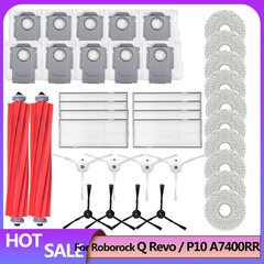 Roborock P10 A7400RR /Q Revo varuosad Peamine küljehari Hepa filter Mopilapid Tolmukott Robottolmuimejad Tarvikud Vaibapuhastajad цена и информация | Пылесосы для сбора листьев, измельчители веток, очистители тротуарной плитки | kaup24.ee