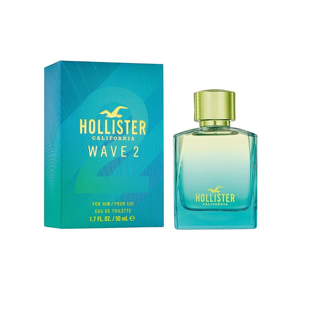Tualettvesi Hollister Wave 2 EDT meestele 50 ml hind ja info | Meeste parfüümid | kaup24.ee