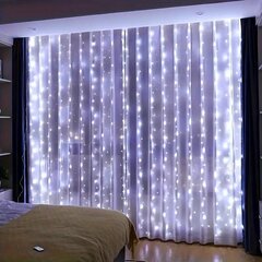 Led kardinad, külm valge, 3x2m цена и информация | Гирлянды | kaup24.ee