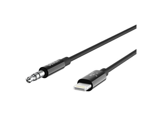 Belkin AV10172bt03-BLK, Lightning - 3.5 mm minijack, 0.9 m цена и информация | Mobiiltelefonide kaablid | kaup24.ee