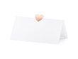 Nimekaart Heart, roosa kuld, 10x5 cm (1 pakk/10 tk) цена и информация | Peokaunistused | kaup24.ee