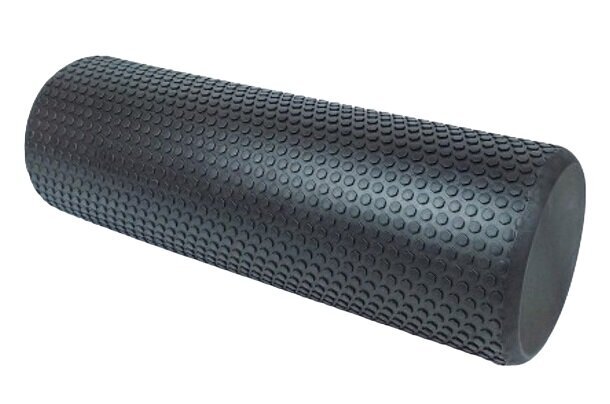 Jooga massaažirull Sanro Foam roll, 45*15 cm, must цена и информация | Joogatarvikud | kaup24.ee