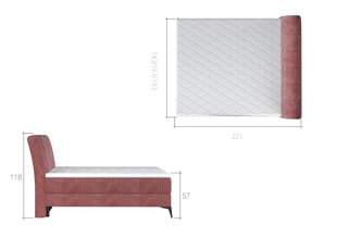 Кровать NORE Aderito, 180x200 см, серого цвета цена и информация | Кровати | kaup24.ee