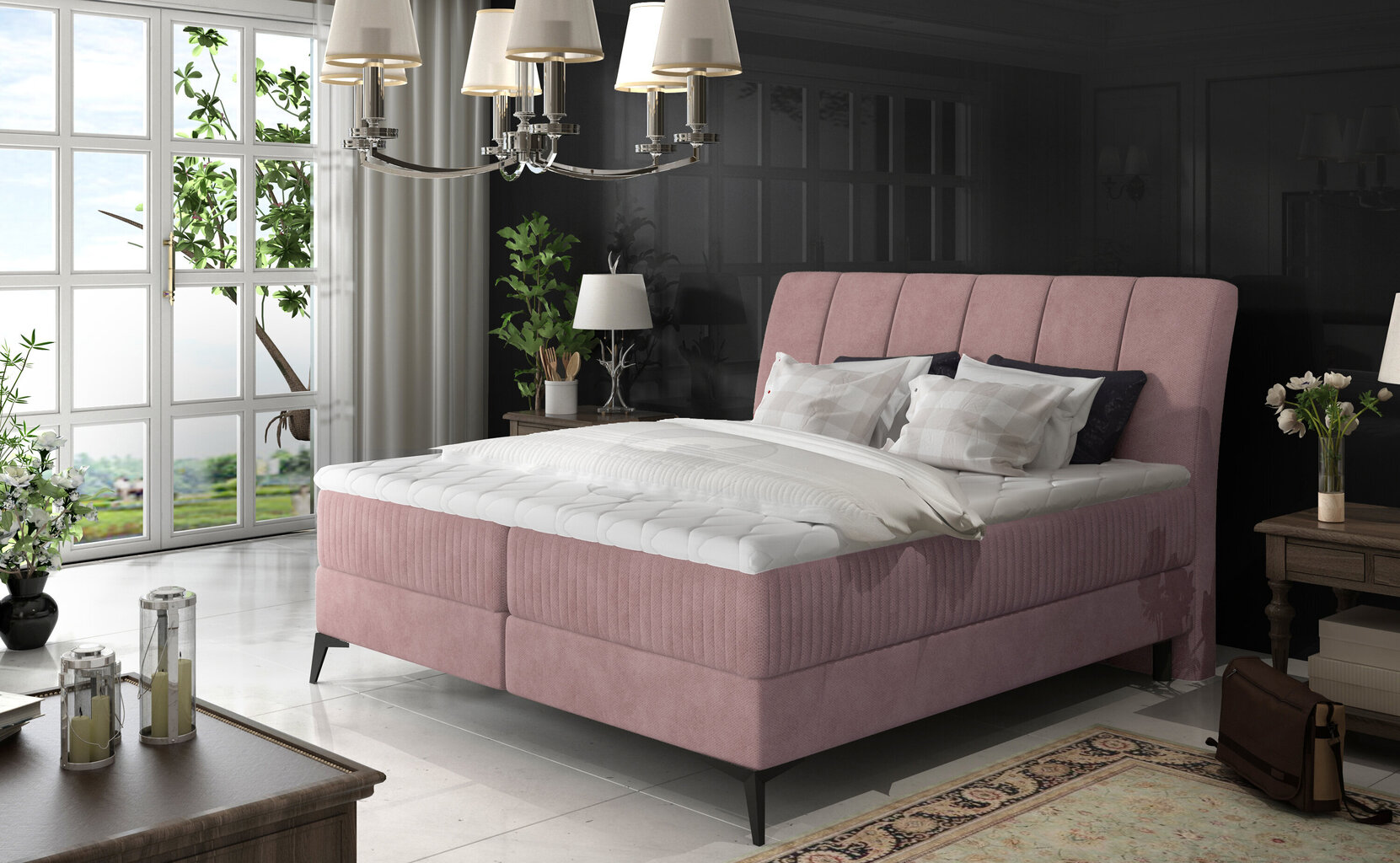 Voodi Aderito, 160x200 cm, roosa hind ja info | Voodid | kaup24.ee