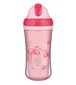 Spordipudel silikoonist kõrrega Canpol Babies Flamingo 260ml, 74/050 hind ja info | Lutipudelid ja aksessuaarid | kaup24.ee