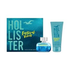 Komplekt Hollister Festival Vibes meestele: EDT 50 ml + šampoon-dušigeel 100 ml hind ja info | Meeste parfüümid | kaup24.ee