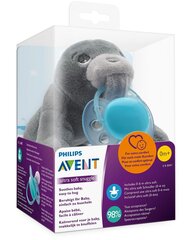 Соска с плюшевой игрушкой Philips Avent «Ultra soft», 0-6 мес., SCF348/14 цена и информация | Пустышки | kaup24.ee