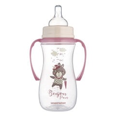 Canpol pudel laia avaga EasyStart Bonjour Paris, sangadega, roosa 300ml (35/241) цена и информация | Бутылочки и аксессуары | kaup24.ee