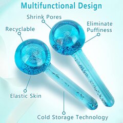 2 osaline näopukk näorullmassaaži nägu jahutav massaažipall, sinine hind ja info | Massaažiseadmed | kaup24.ee
