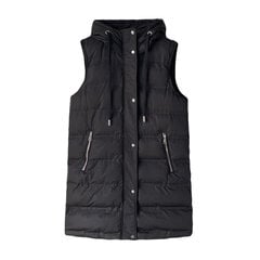 (xS-materjal)Talveriided Naiste Mood Kunstnahast polsterdatud pikk vest jakk Kapuutsiga mantel Vintage PU naiste vest šikk topsid цена и информация | Женские пальто | kaup24.ee