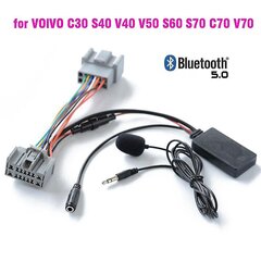 Аўтамабільны Bluetooth 50 бесправадной тэлефонны званок Handsfree Aux-адаптар для Volvo C30 S40 V40 V50 S60 S70 C70 V70 Xc70 S80 Xc90 з мікрафонам цена и информация | Адаптеры и USB-hub | kaup24.ee