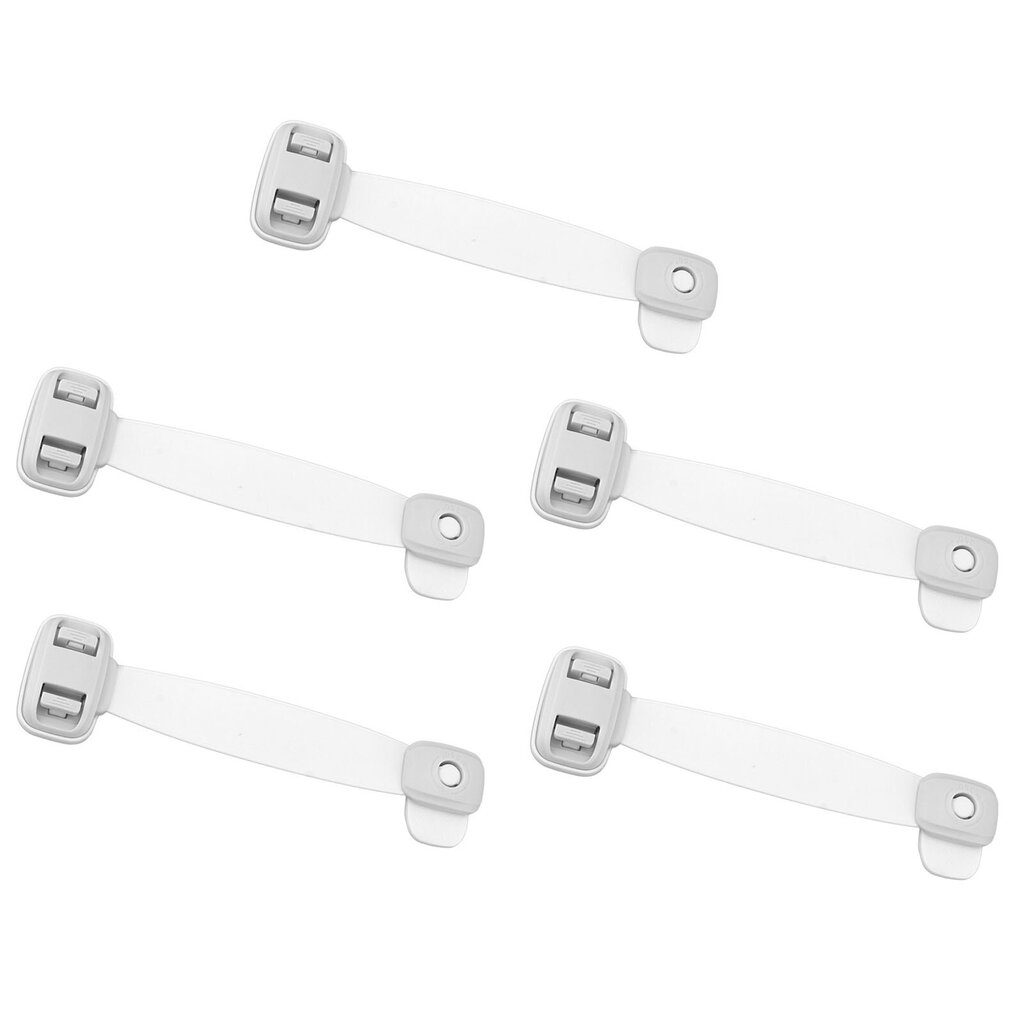 5 tk Laste turvarihma lukud Kahe nupuvajutusega beebikindel kapilukk muljumise kaitse Mitmeotstarbelised liimiga riivid hallid hind ja info | Beebide ja laste voodipesu | kaup24.ee