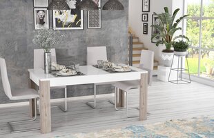 Laiendatav laud Forte Canne CQNT16-C141, valge/pruun hind ja info | Köögi- ja söögilauad | kaup24.ee