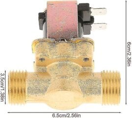 Электрамагнітны клапан 1/2 12 В - нармальна закрыты латуневы электрычны палівальны клапан D для кіравання цена и информация | Аксессуары для корпусов | kaup24.ee