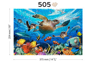 Puidust erikujuliste tükkidega pusle Wooden Puzzle Ocean Life – 505 pcs hind ja info | Pusled | kaup24.ee