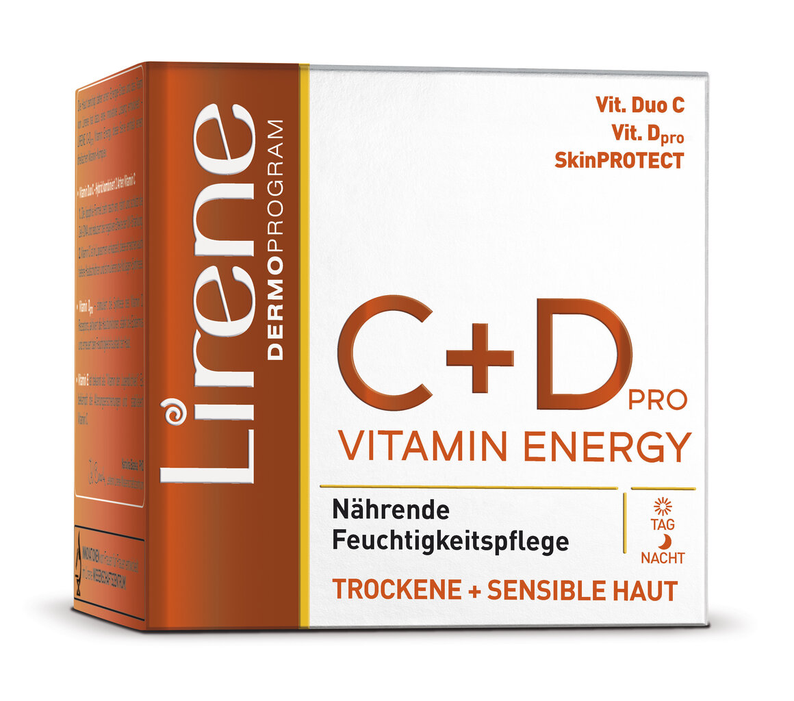 Kreem tundlikule nahale C+D vitamiinidega LIRENE 50 ml цена и информация | Näokreemid | kaup24.ee