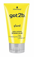 Juuksegeel Schwarzkopf Got2B Water Resist on Spiking Glue, 150 ml hind ja info | Viimistlusvahendid juustele | kaup24.ee