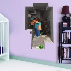 Набор з 2 штук для Minecraft Giant Peel and Stick Wall Decal Cartoon Sticker Decal Cartoon 3D Decal цена и информация | Декоративные наклейки | kaup24.ee