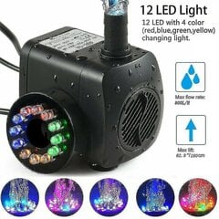 15w 800l/h purskkaevupump tiigipump veepump mängupump Aiapump pumbaga purskkaev 12 LED-iga hind ja info | LED ribad | kaup24.ee